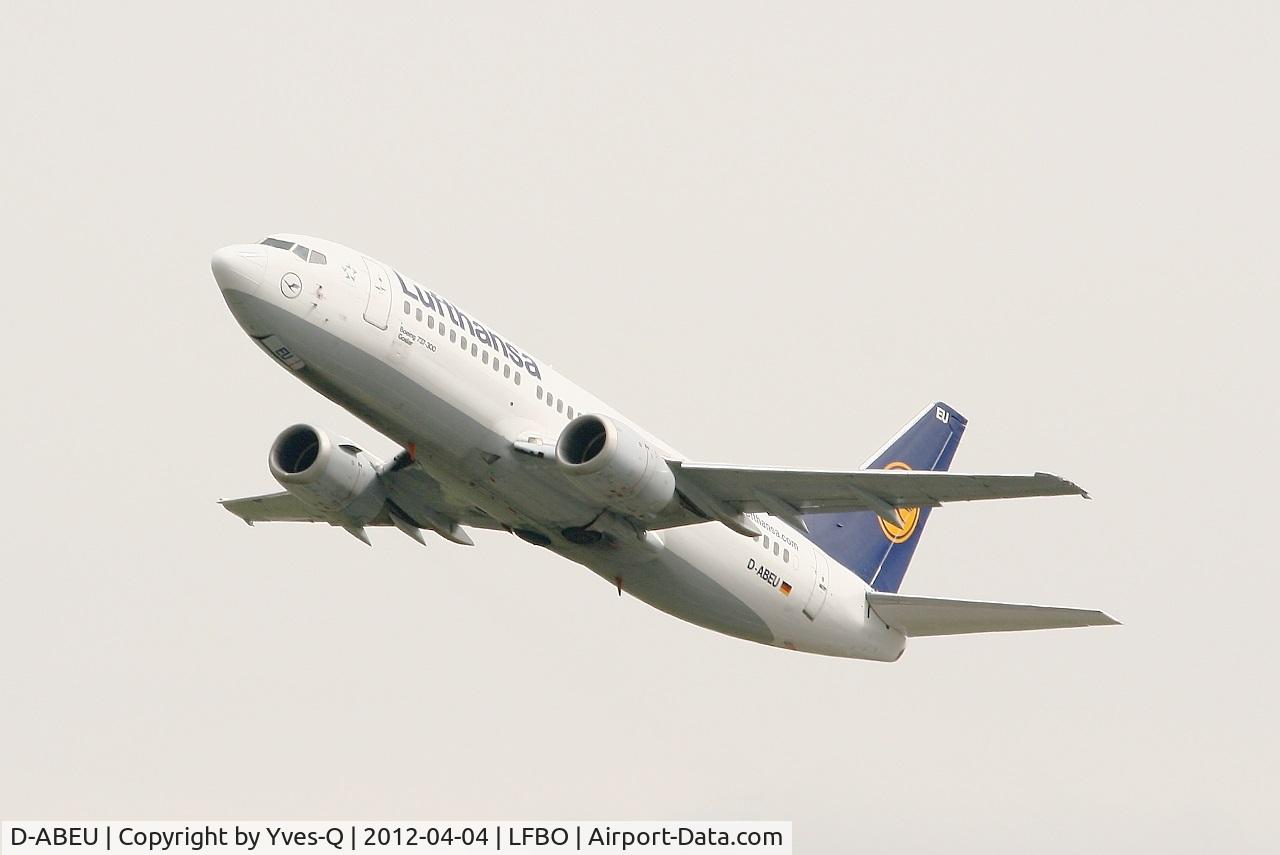 D-ABEU, 1995 Boeing 737-330 C/N 27904, Boeing 737-330, Take off rwy 32L, Toulouse-Blagnac Airport (LFBO-TLS)