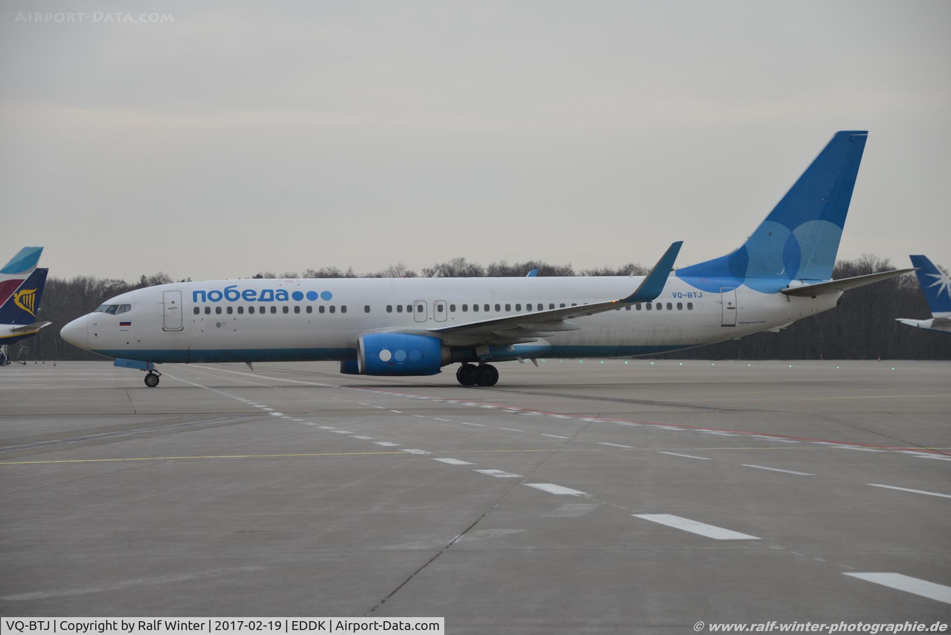 VQ-BTJ, 2014 Boeing 737-8LJ C/N 39950, Boeing 737-8LJ(W) - DP PBD Pobeda - 39950 - VQ-BTJ - 19.02.2017 - CGN