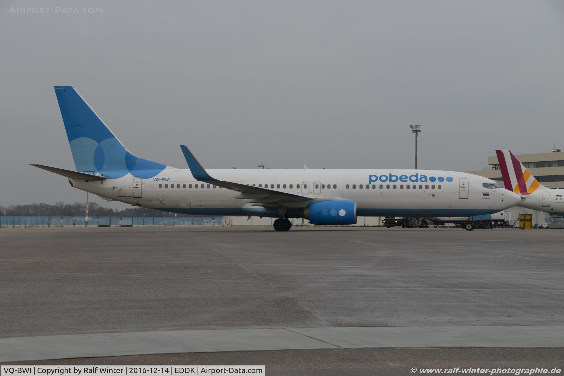 VQ-BWI, 2015 Boeing 737-8LJ C/N 41208, Boeing 737-8LJ(W) - DP PBD Pobeda - 41208 - VQ-BWI - 14.12.2016 - CGN