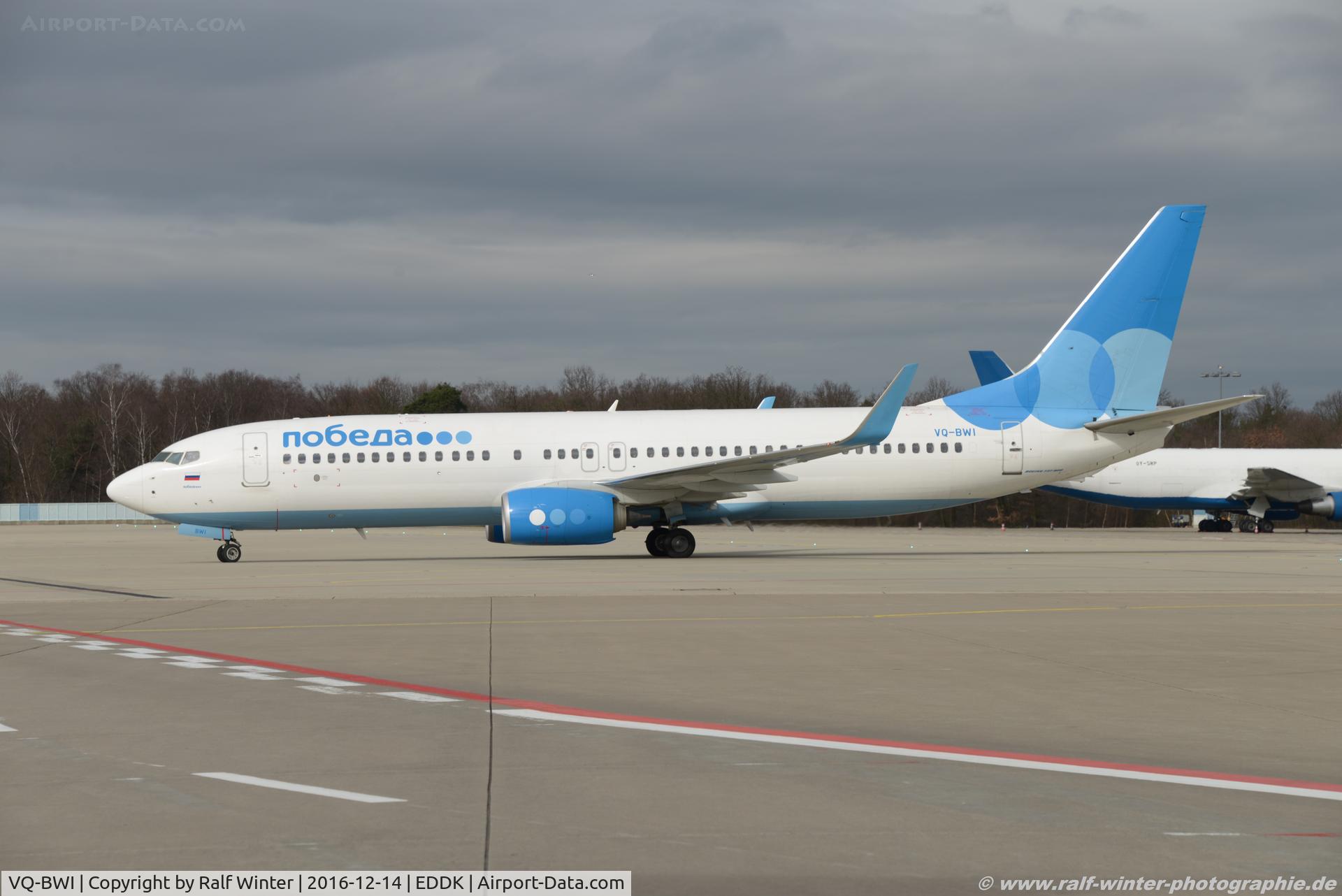 VQ-BWI, 2015 Boeing 737-8LJ C/N 41208, Boeing 737-8LJ(W) - DP PBD Pobeda - 41208 - VQ-BWI - 14.12.2016 - CGN