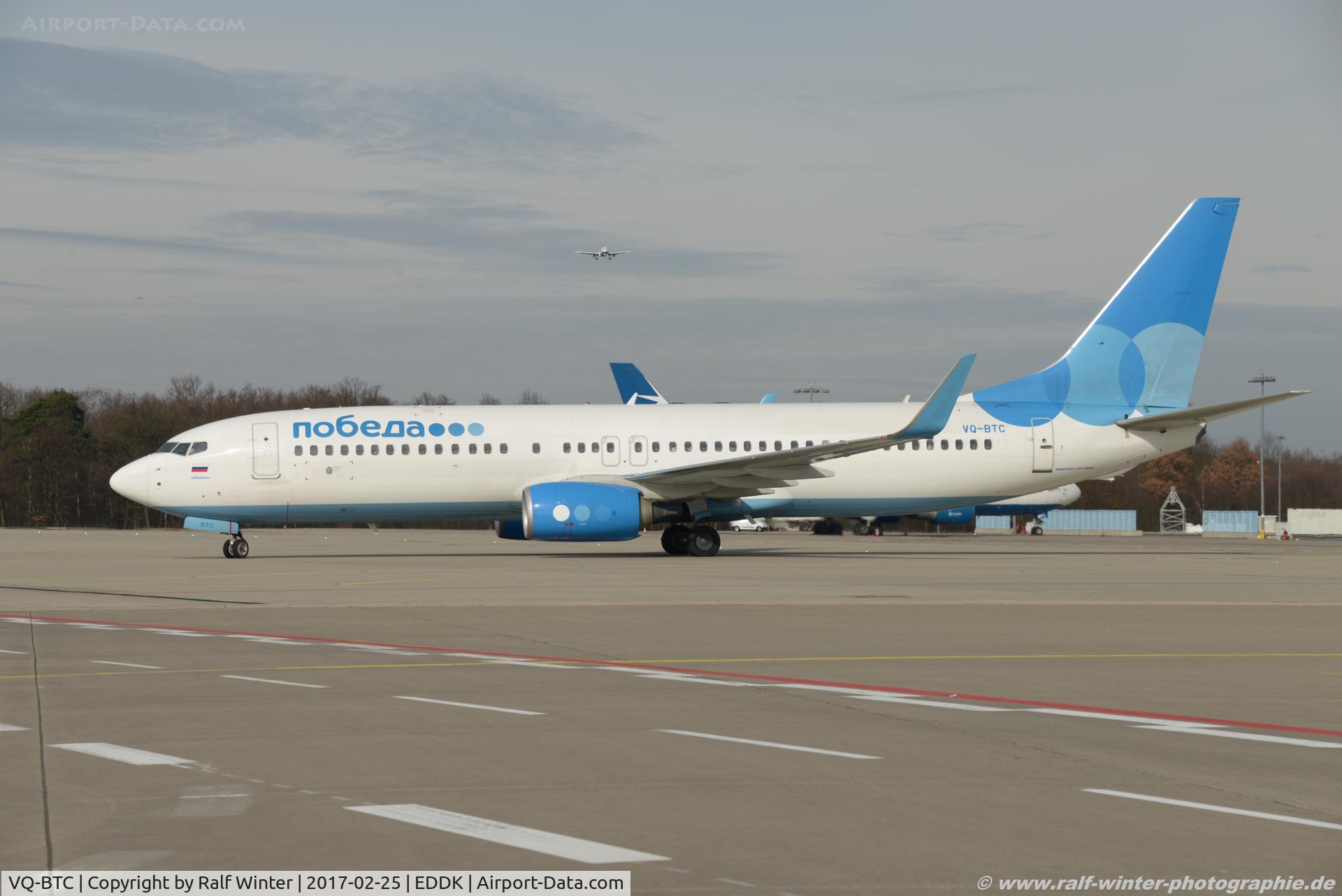 VQ-BTC, 2014 Boeing 737-8MA C/N 43662, Boeing 737-8MA(W) - DP PBD Pobeda - 42662 - VQ-BTC - 25.02.2017 - CGN