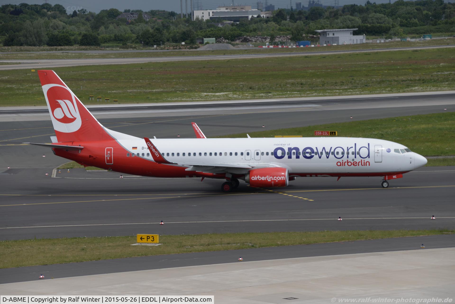 D-ABME, 2012 Boeing 737-86J C/N 37766, Boeing 737-86J(W) - AB BER Air Berlin stored SNN 2016-03-13 - 37766 - D-ABME - 26.05.2015 - DUS