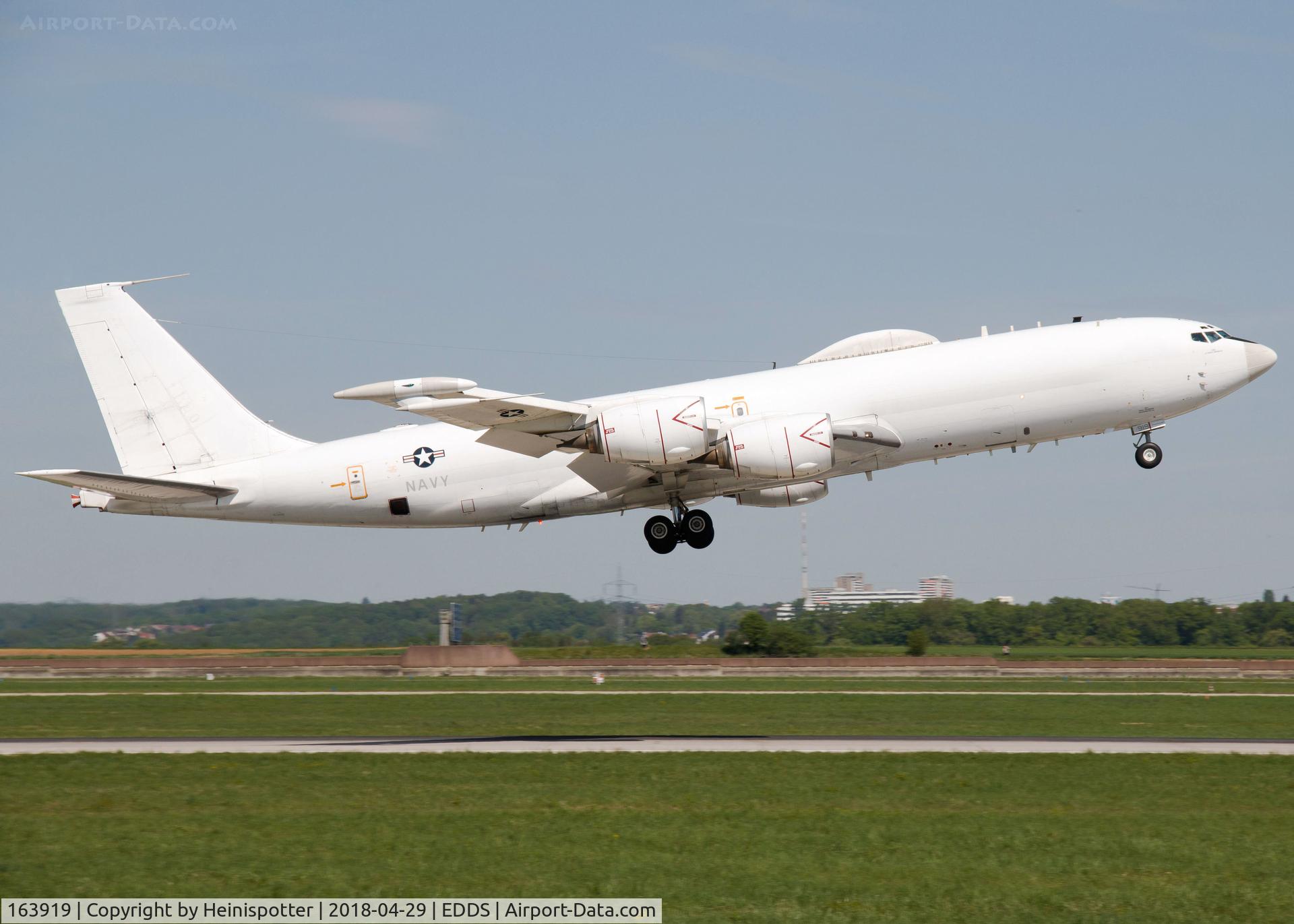 163919, 1988 Boeing E-6A (707-320) Hermes C/N 23892, 163919 at Stuttgart Airport.