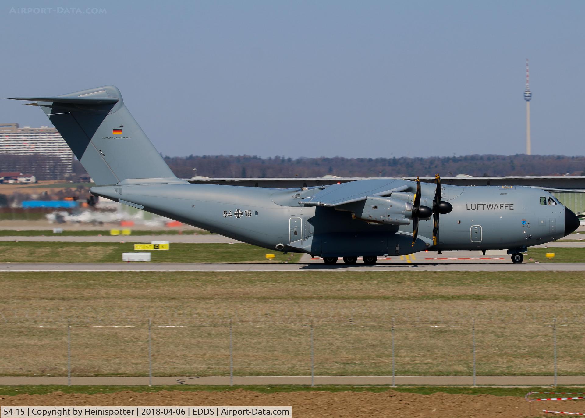 54 15, 2017 Airbus A400M Atlas C/N 063, 54+15 at Stuttgart Airport.