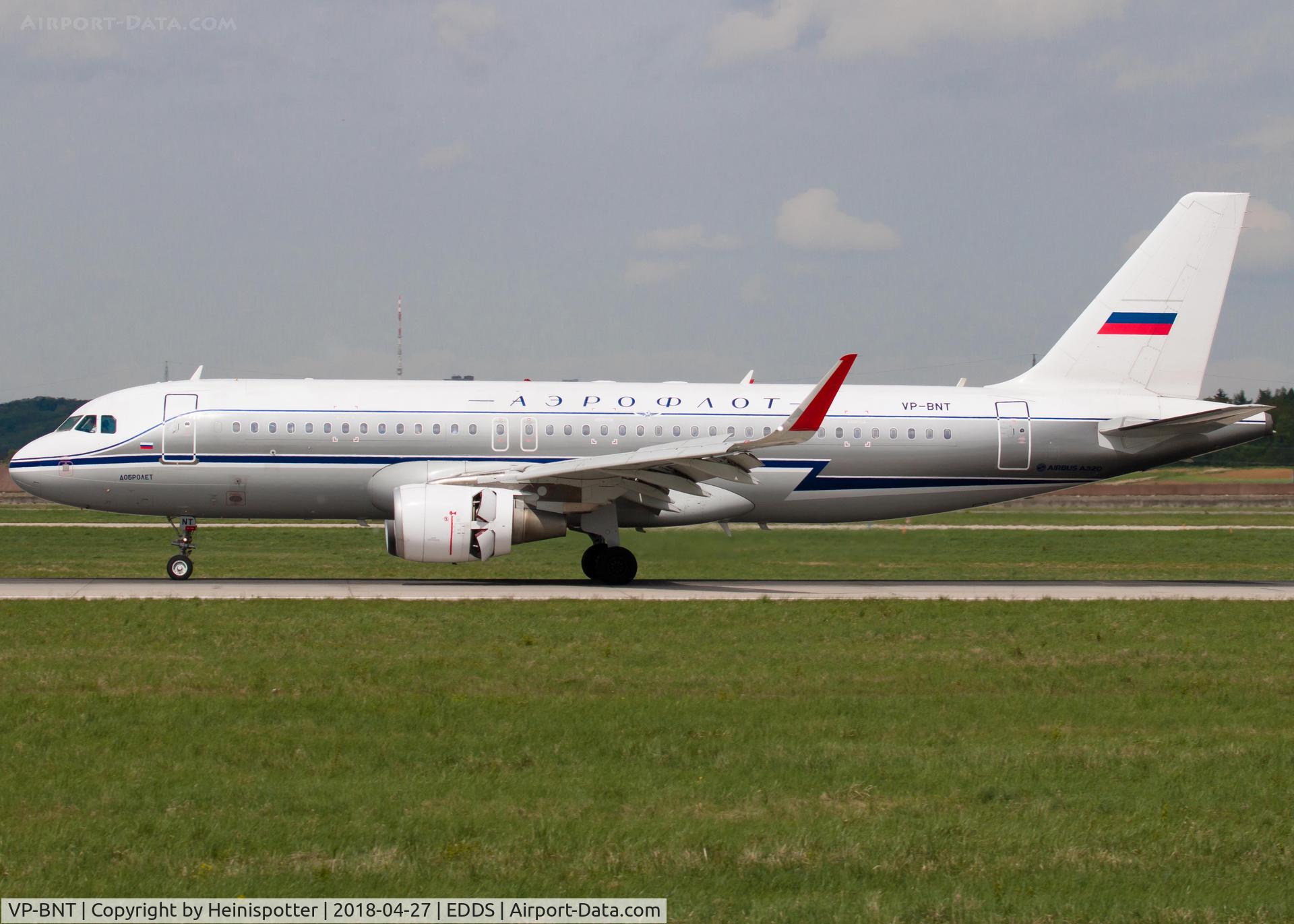 VP-BNT, 2013 Airbus A320-214 C/N 5614, VP-BNT at Stuttgart Airport.