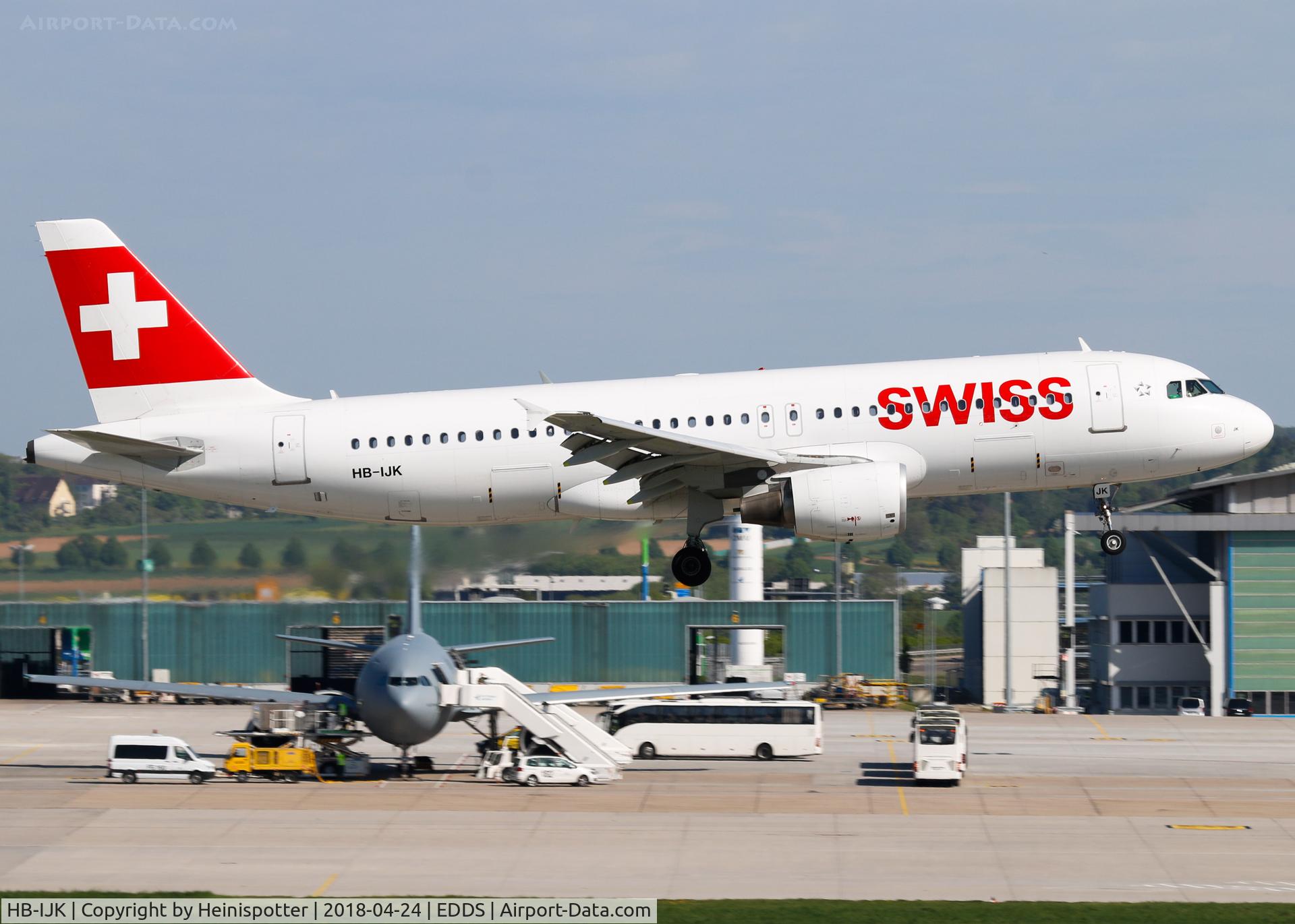 HB-IJK, 1996 Airbus A320-214 C/N 596, HB-IJK at Stuttgart Airport.