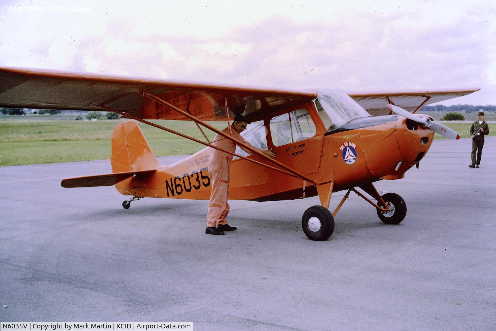 N6035V, Aeronca 7BCM C/N 7BCM-84, 1965 or '66 at cedar Rapids, Iowa while assigned to Greater Des Moines Squadron, CAP