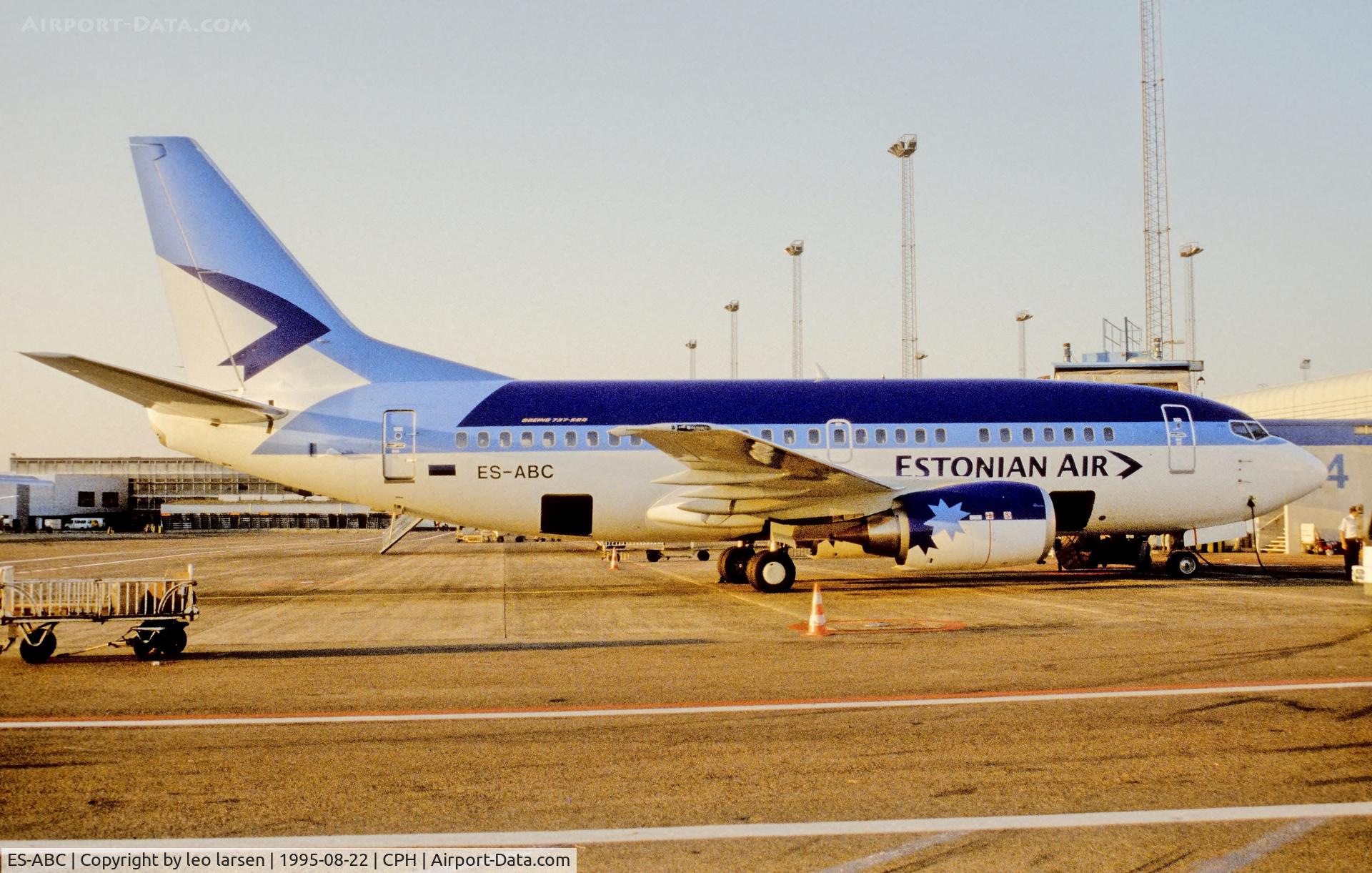 ES-ABC, 1995 Boeing 737-5Q8 C/N 26324, Copenhagen 22.8.1995