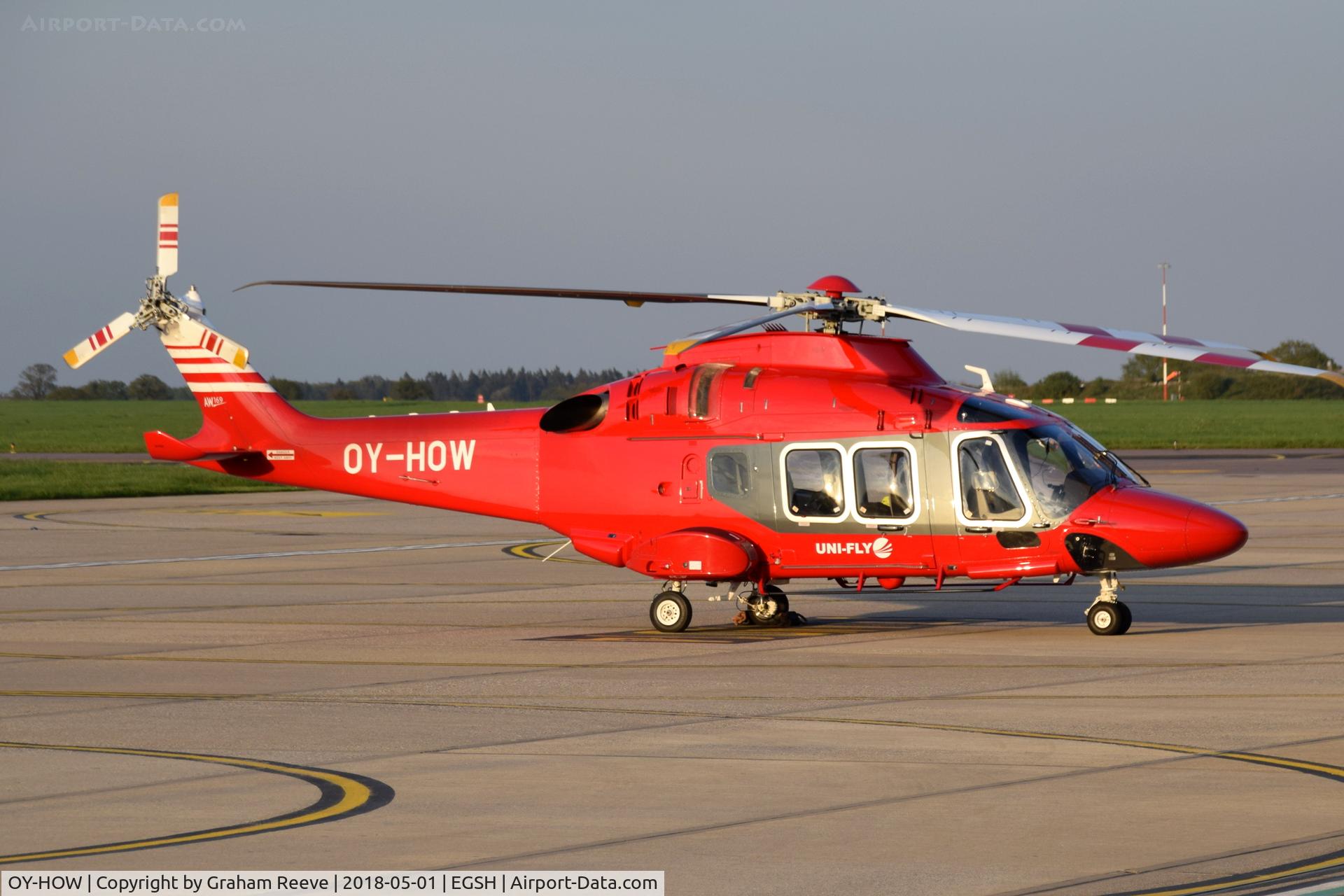 OY-HOW, 2018 AgustaWestland AW169 C/N 69068, Parked at Norwich.