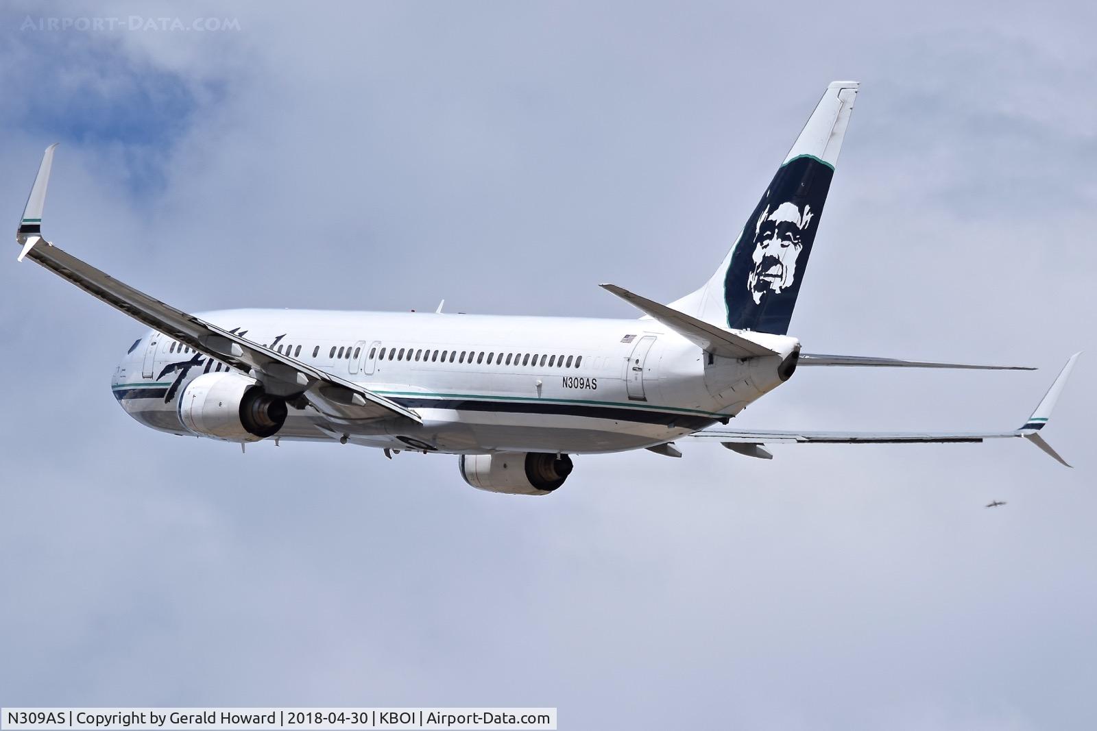 N309AS, 2001 Boeing 737-990 C/N 30857, Departing BOI.