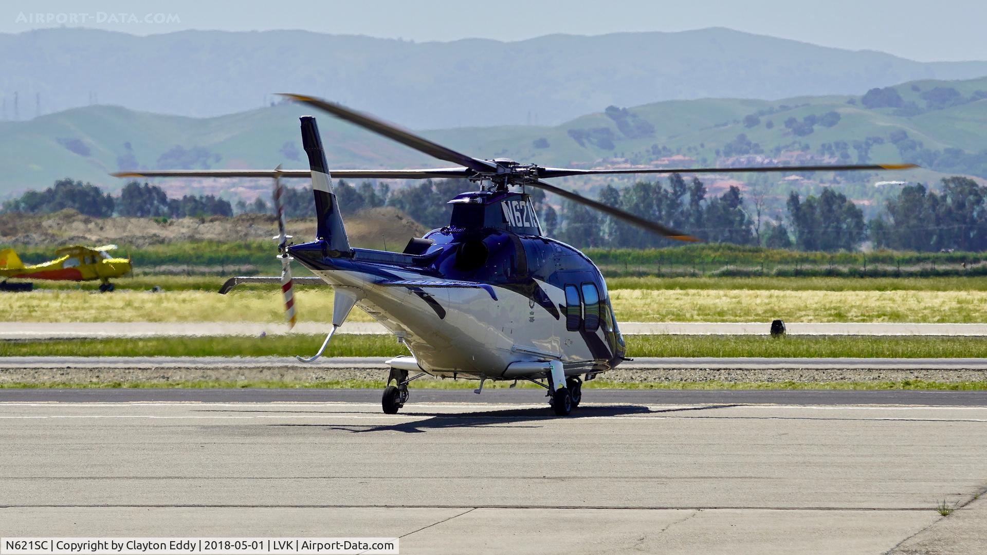 N621SC, 2008 Agusta A-109S C/N 22078, Livermore Airport California 2018.