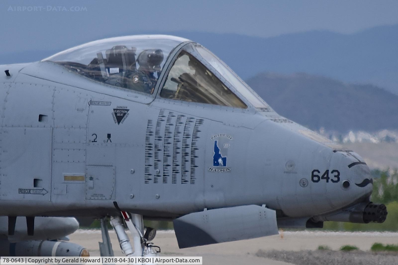 78-0643, 1978 Fairchild Republic A-10C Thunderbolt II C/N A10-0263, 190th Fighter Sq., 124th Fighter Wing, Idaho ANG.