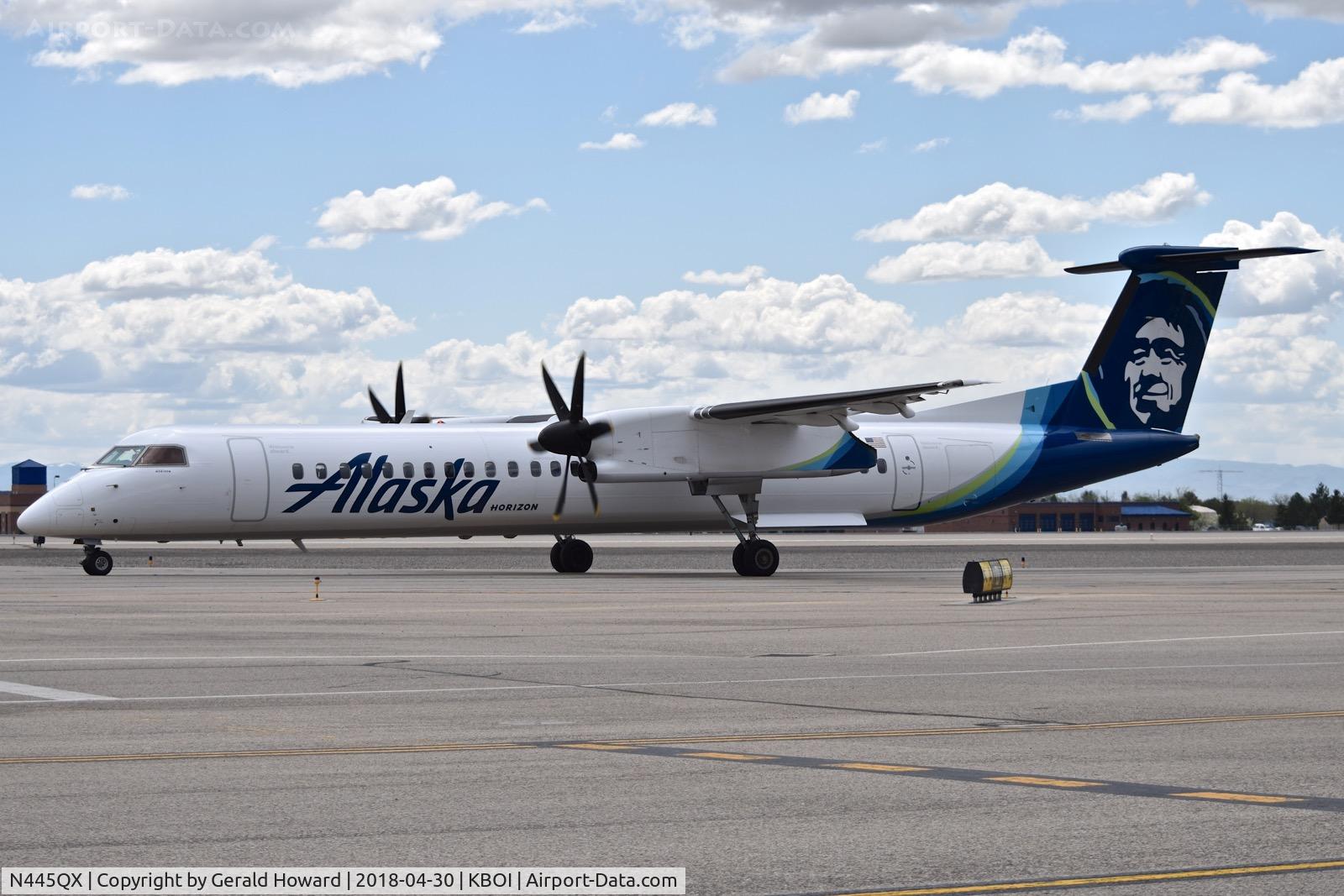 N445QX, 2011 Bombardier DHC-8-402 Dash 8 C/N 4358, Taxiing on Alpha.