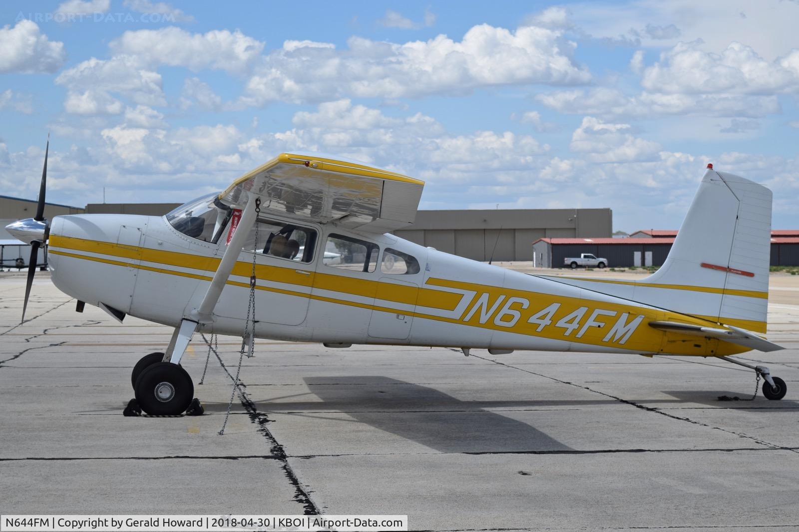 N644FM, 1977 Cessna 180K Skywagon C/N 18052859, Parked on the south GA ramp.