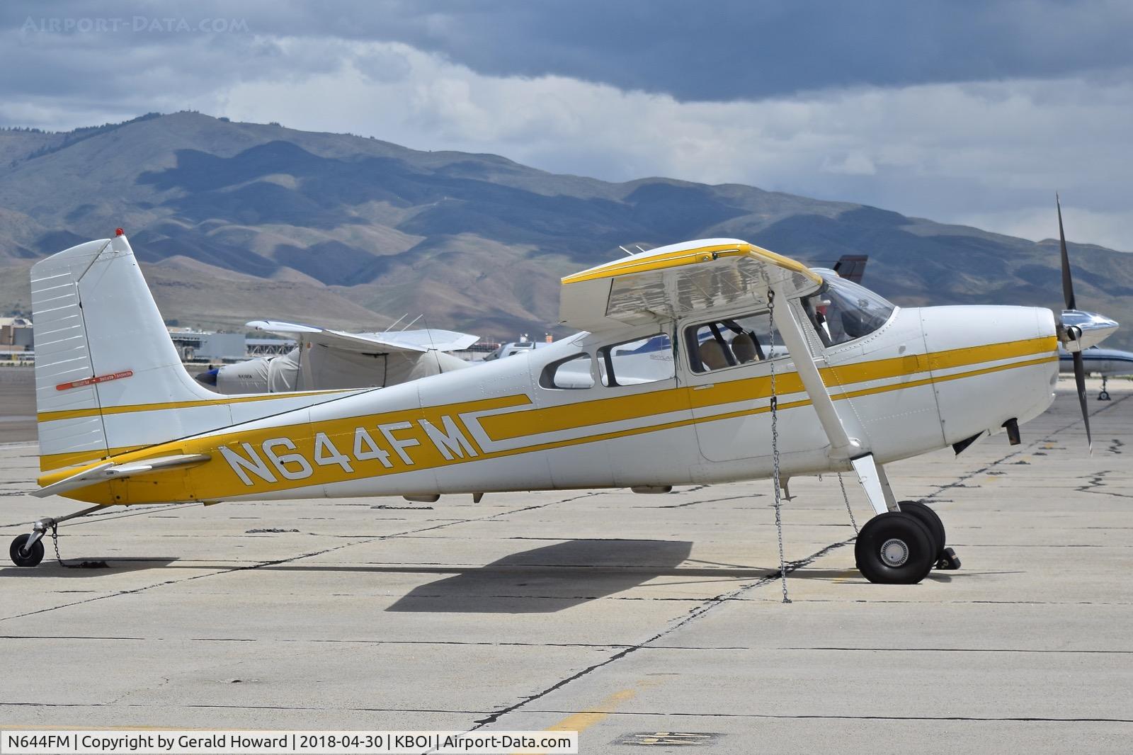 N644FM, 1977 Cessna 180K Skywagon C/N 18052859, Parked on the south GA ramp.