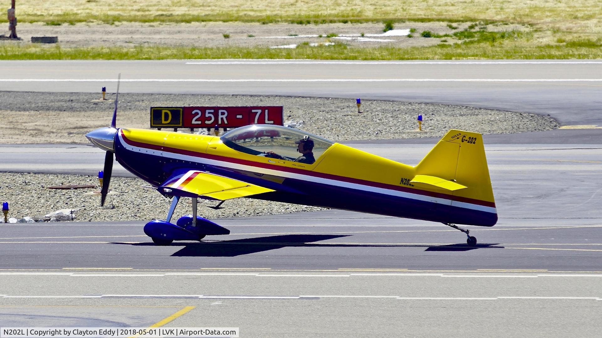 N202L, 2001 Giles G-202 C/N 001, Livermore Airport California 2018.