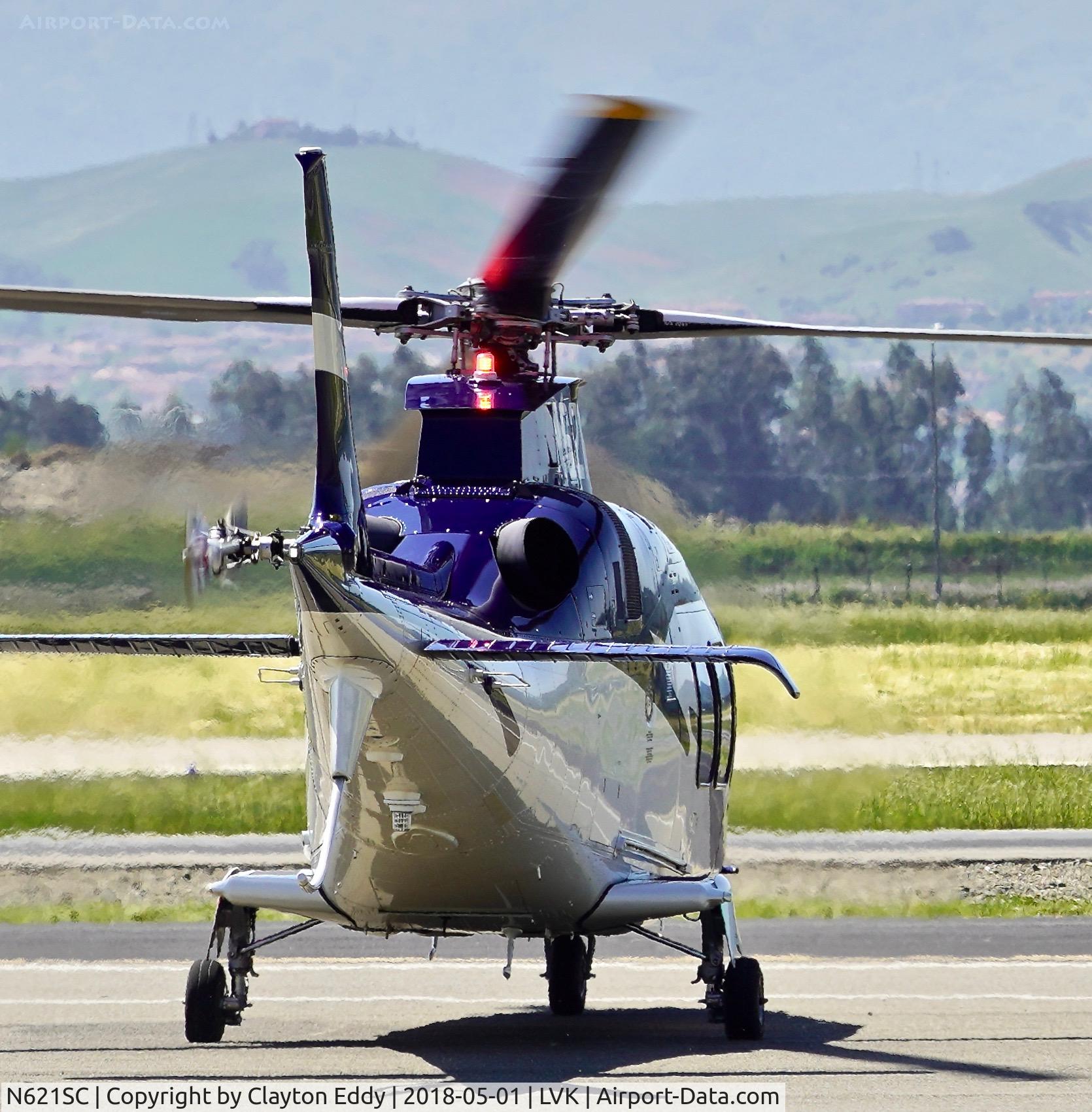 N621SC, 2008 Agusta A-109S C/N 22078, Livermore Airport California 2018.