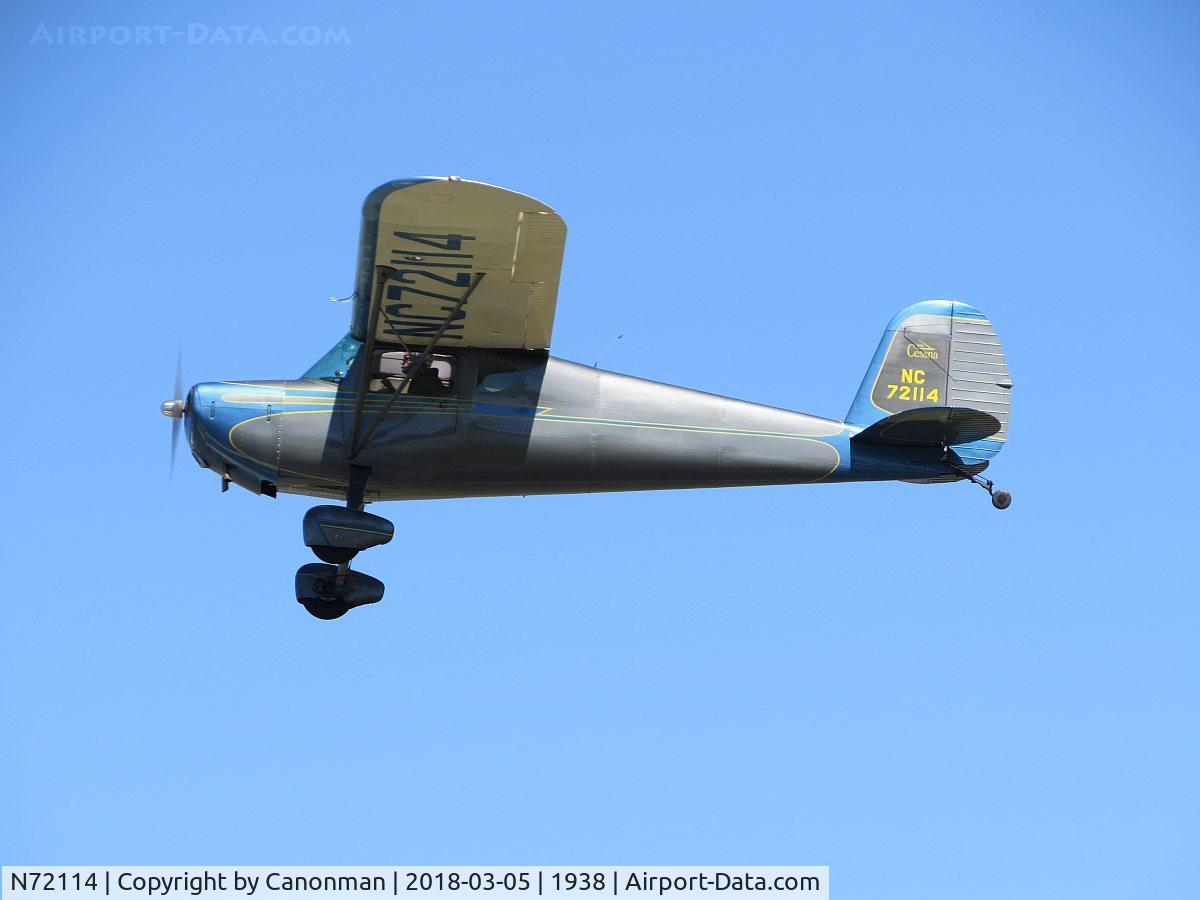 N72114, 1946 Cessna 140 C/N 9279, Climbing out