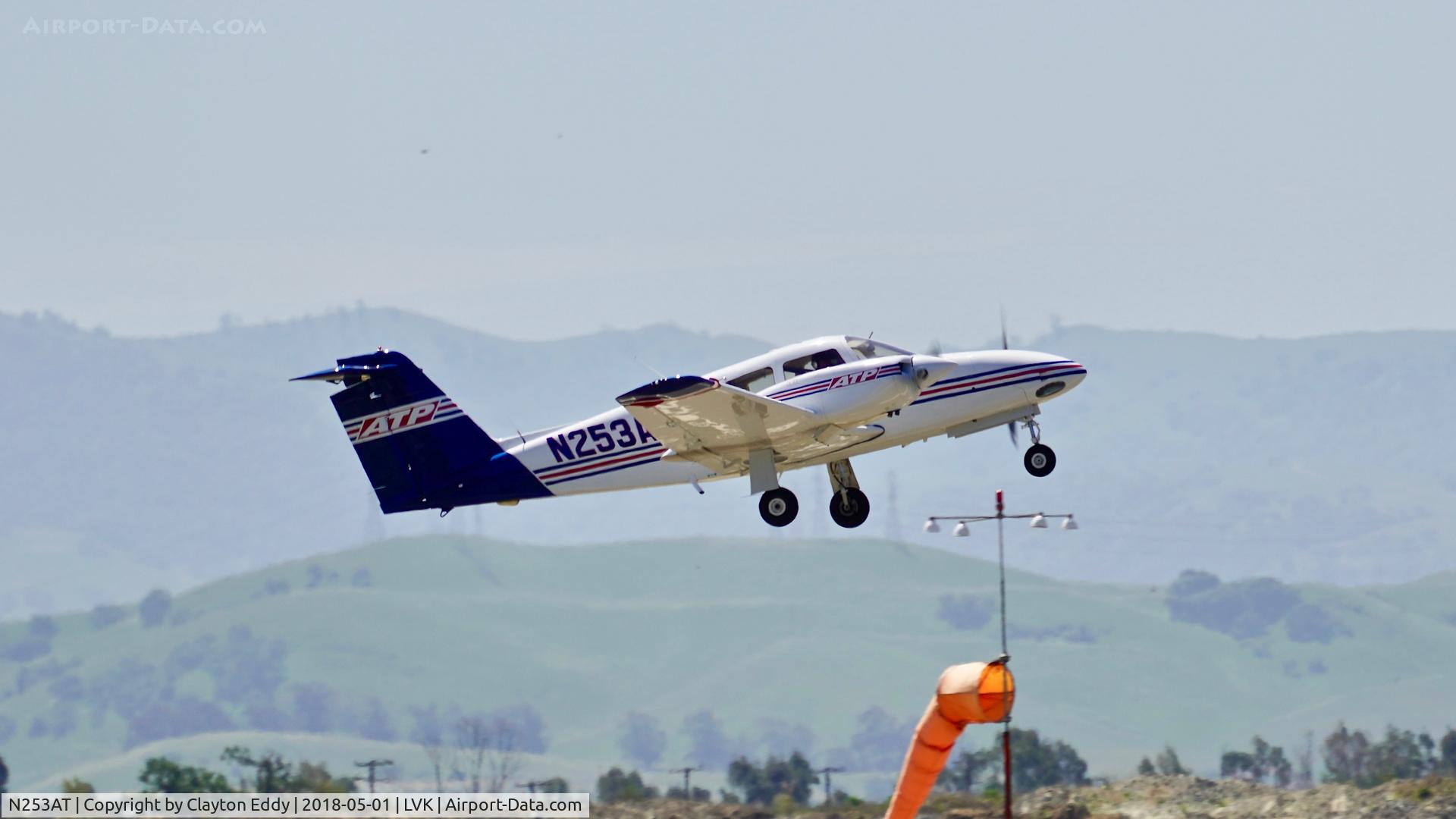 N253AT, 2001 Piper PA-44-180 Seminole C/N 4496057, Livermore Airport California 2018.