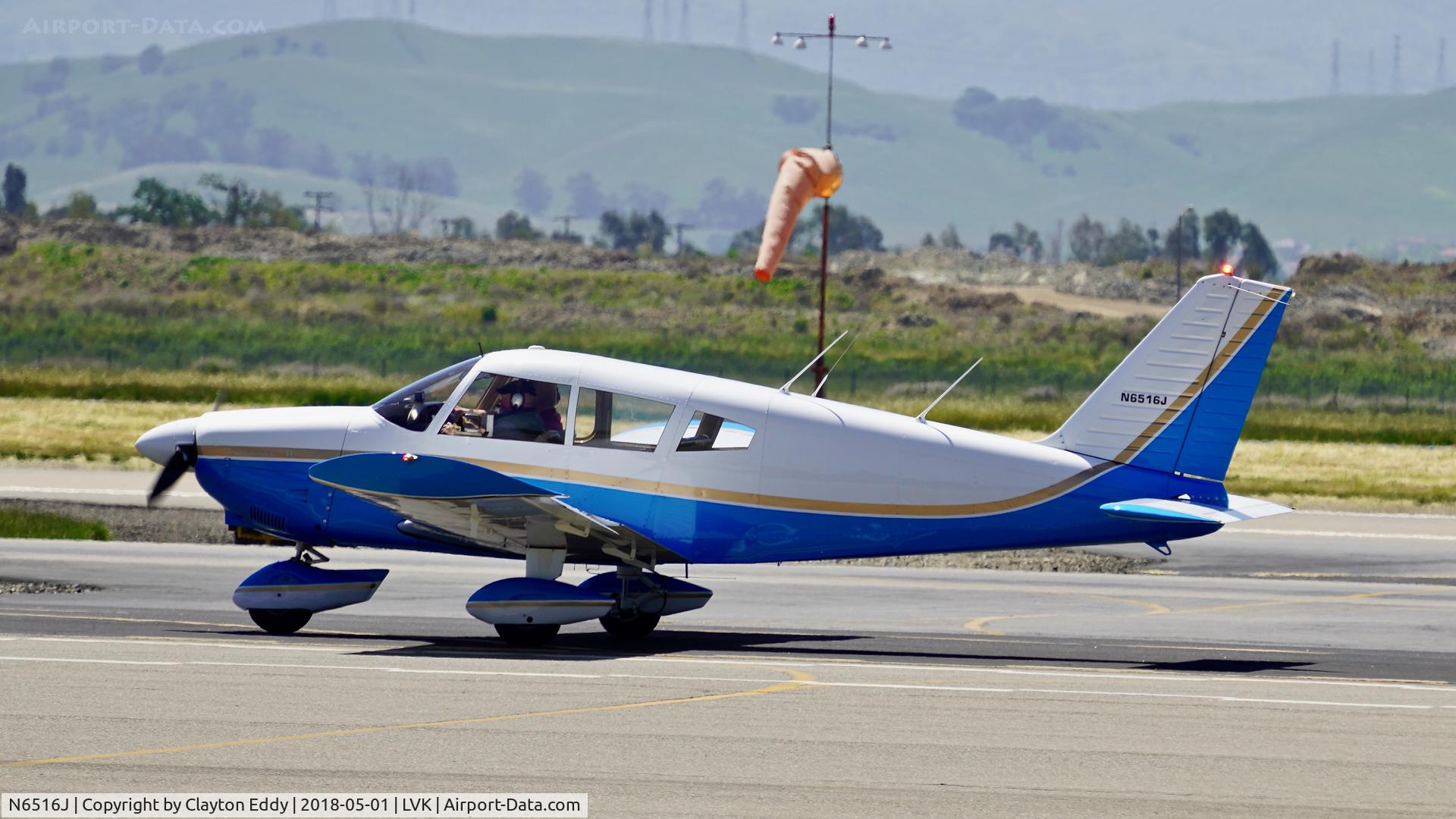 N6516J, 1968 Piper PA-28-180 Cherokee C/N 28-4953, Livermore Airport California 2018.