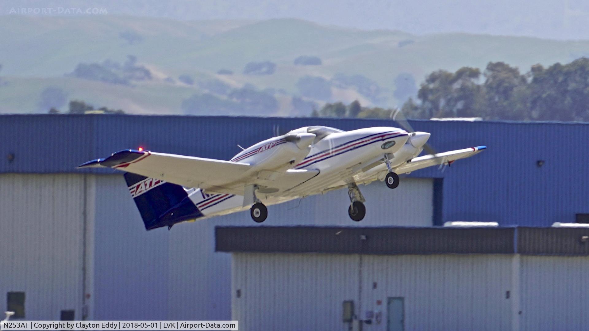 N253AT, 2001 Piper PA-44-180 Seminole C/N 4496057, Livermore Airport California 2018.