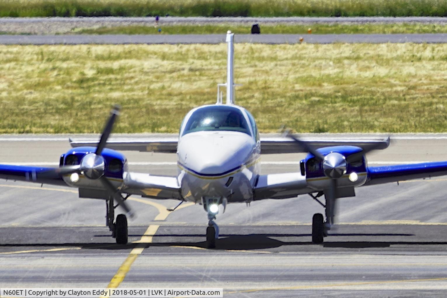 N60ET, 1977 Beech 58TC Baron C/N TK-57, Livermore Airport California 2018.