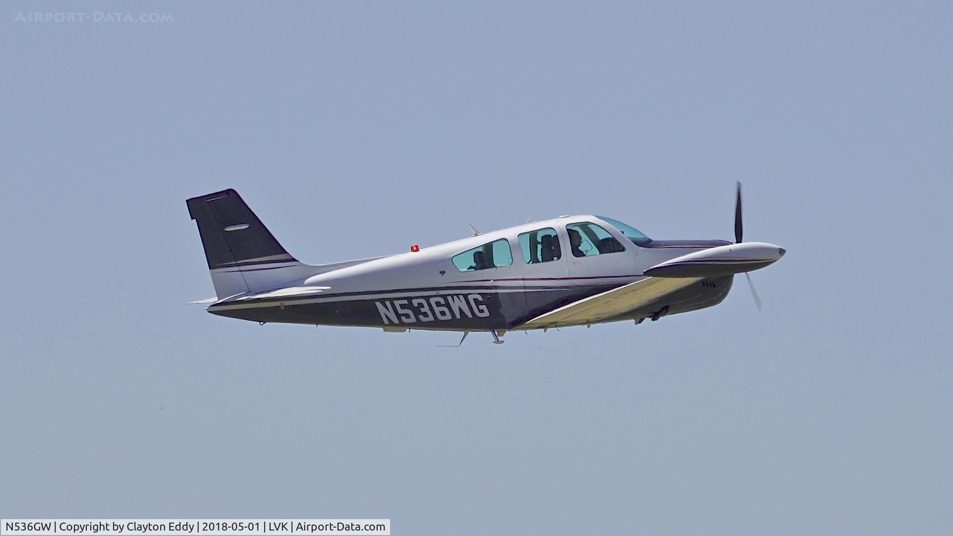 N536GW, 1990 Beech F33A Bonanza Bonanza C/N CE-1446, Livermore Airport California 2018.