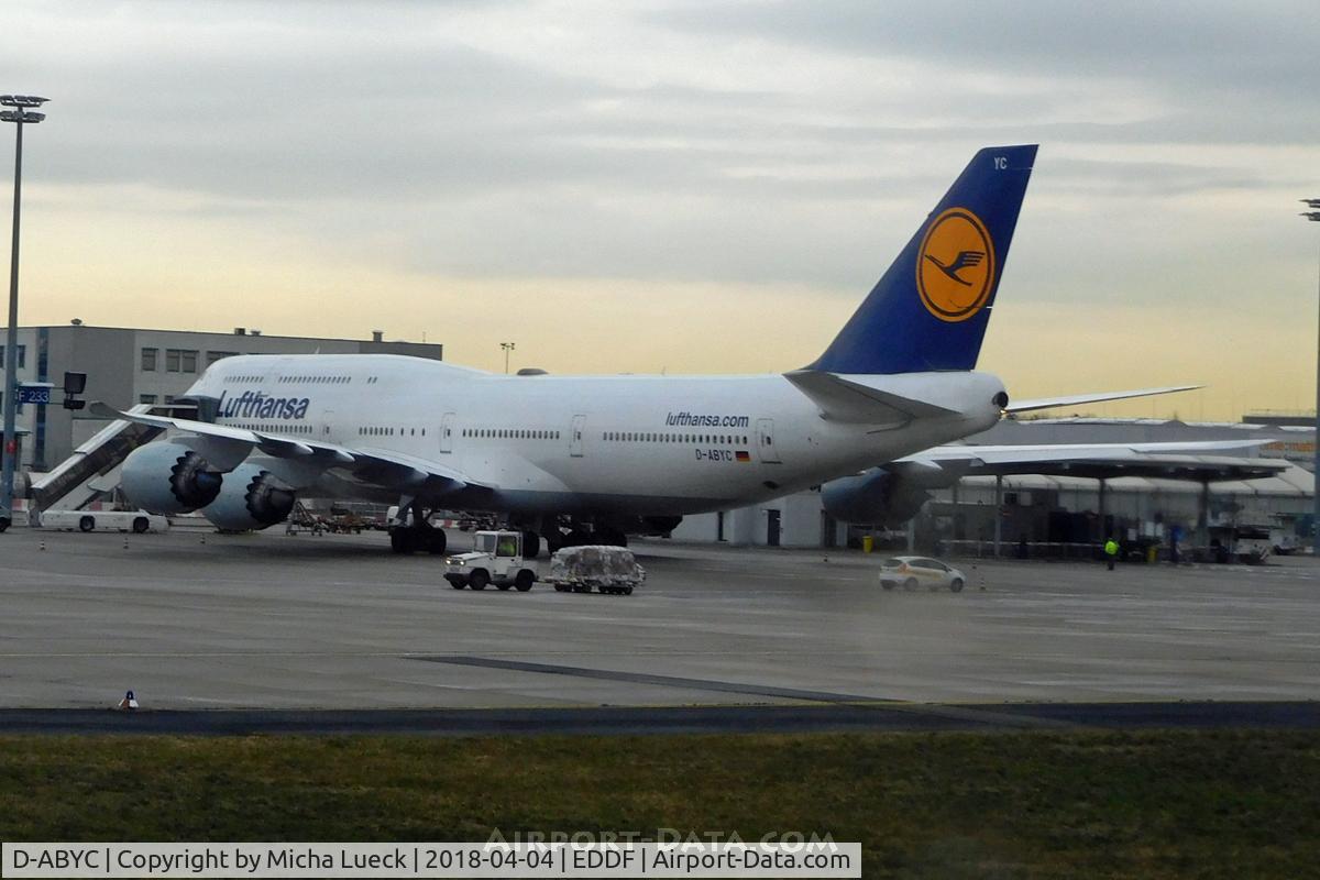 D-ABYC, 2012 Boeing 747-830 C/N 37828, At Frankfurt