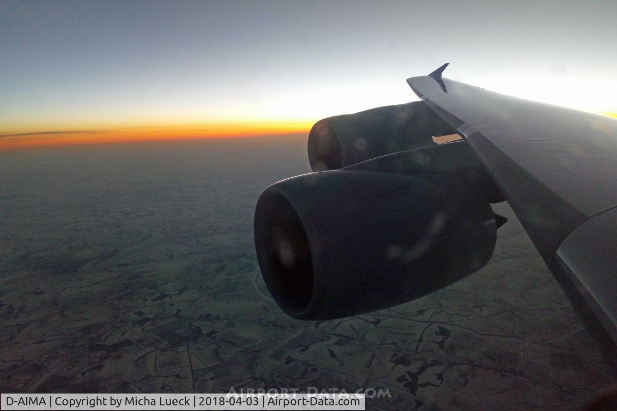 D-AIMA, 2010 Airbus A380-841 C/N 038, Somewhere over Russia (SIN-FRA)