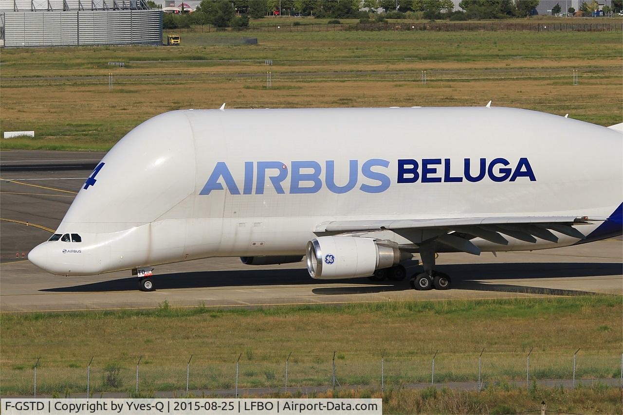 F-GSTD, 1998 Airbus A300B4-608ST Beluga C/N 776, Airbus A300B4-608ST Beluga, Taxiing to holding point rwy 14R, Toulouse-Blagnac Airport (LFBO-TLS)