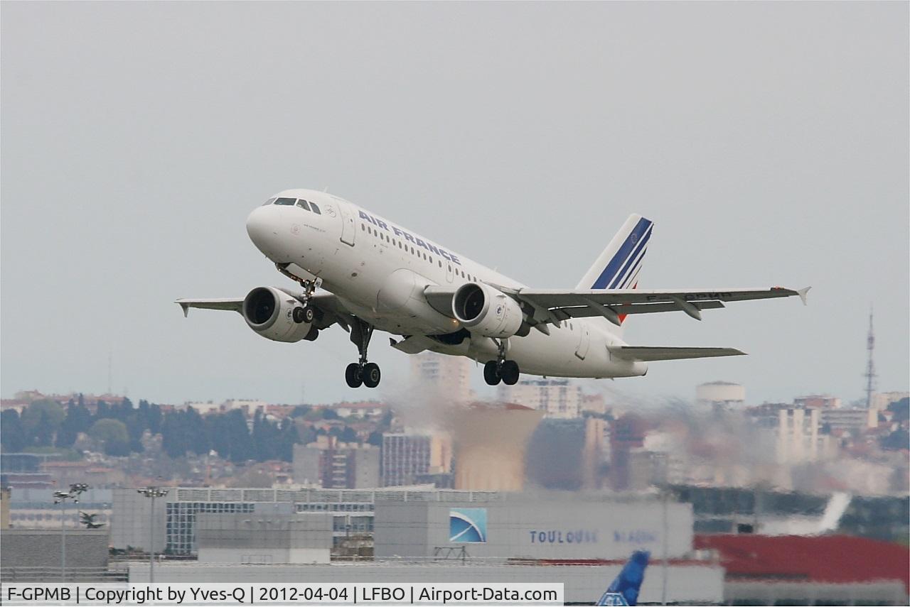 F-GPMB, 1996 Airbus A319-113 C/N 600, Airbus A319-113, Take off rwy 32L, Toulouse Blagnac Airport (LFBO-TLS)