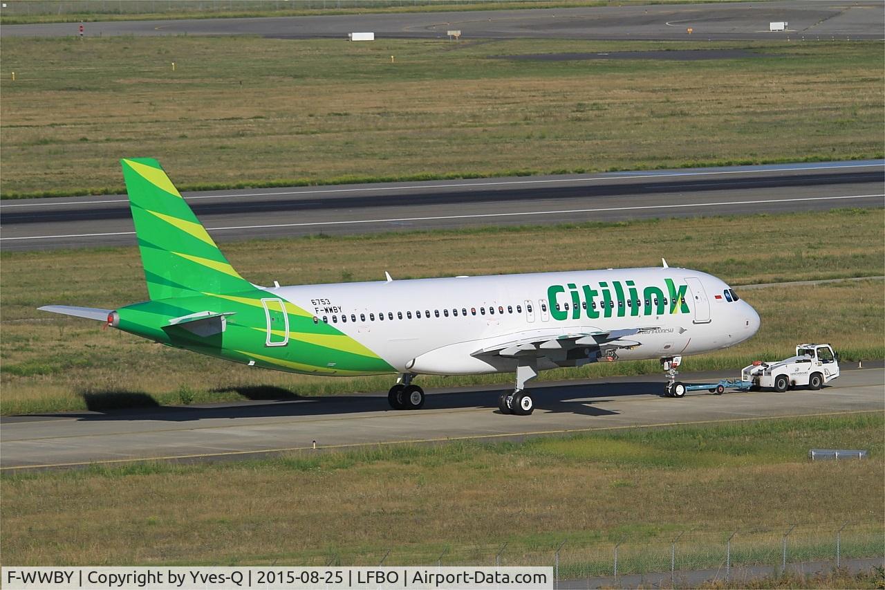 F-WWBY, 2015 Airbus A320-214 C/N 6753, Airbus A320-214 (PK-GQL), output painting workshops, Toulouse-Blagnac airport (LFBO-TLS