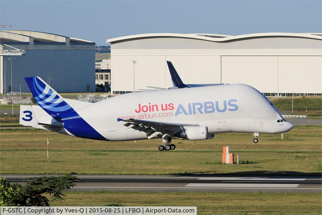 F-GSTC, 1997 Airbus A300B4-608ST Super Transporter C/N 765, Airbus A300B4-608ST Beluga, Landing rwy 14R, Toulouse-Blagnac Airport (LFBO-TLS)