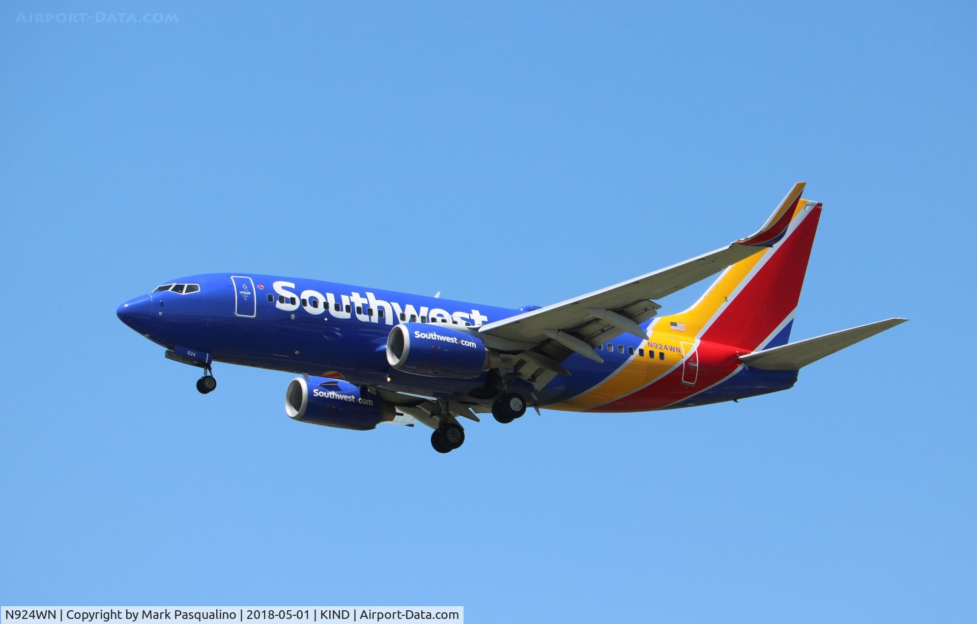 N924WN, 2008 Boeing 737-7H4 C/N 36628, Boeing 737-700