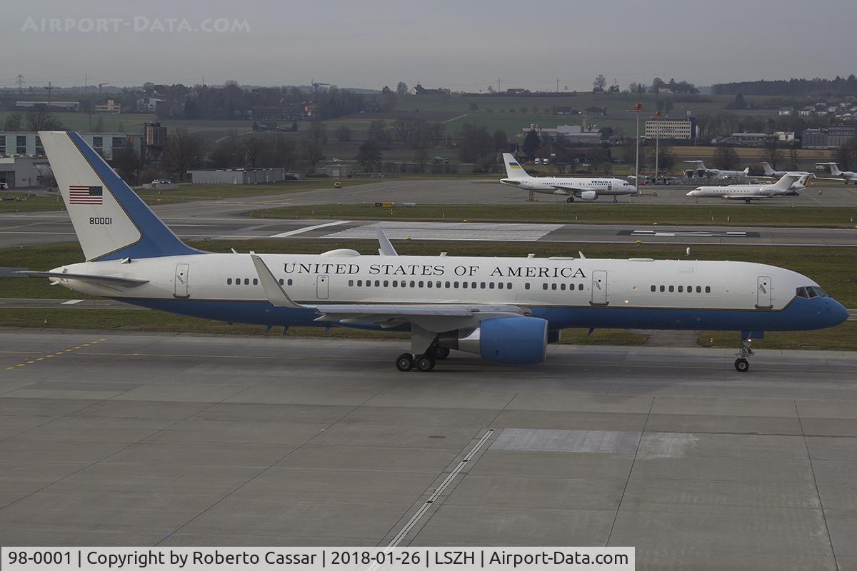 98-0001, 1998 Boeing VC-32A (757-200) C/N 29025, World Economic Forum 2018