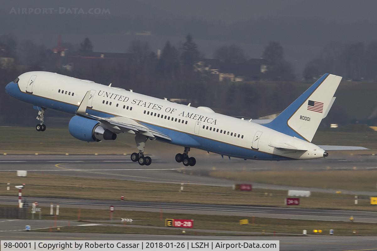 98-0001, 1998 Boeing VC-32A (757-200) C/N 29025, World Economic Forum 2018