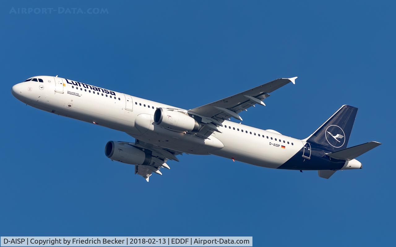 D-AISP, 2009 Airbus A321-231 C/N 3864, departure via RW25C