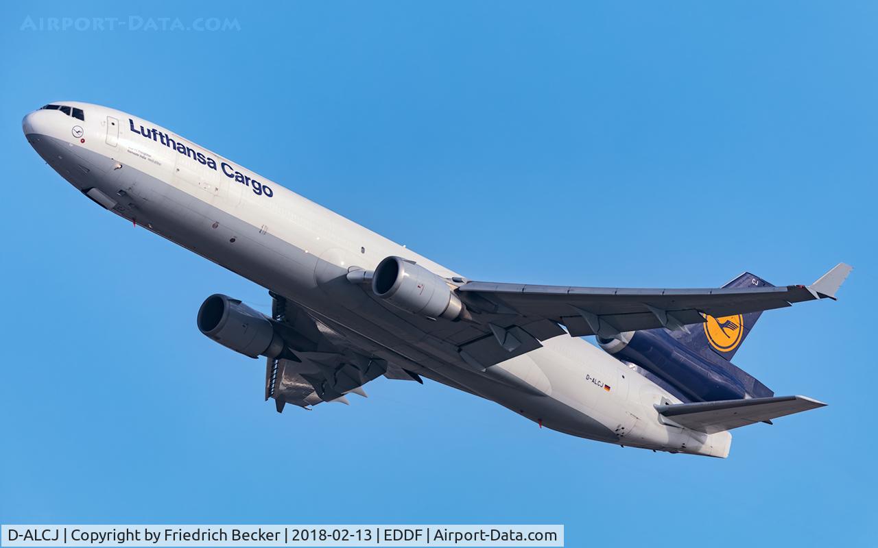 D-ALCJ, 2000 McDonnell Douglas MD-11F C/N 48802, departure via RW25C