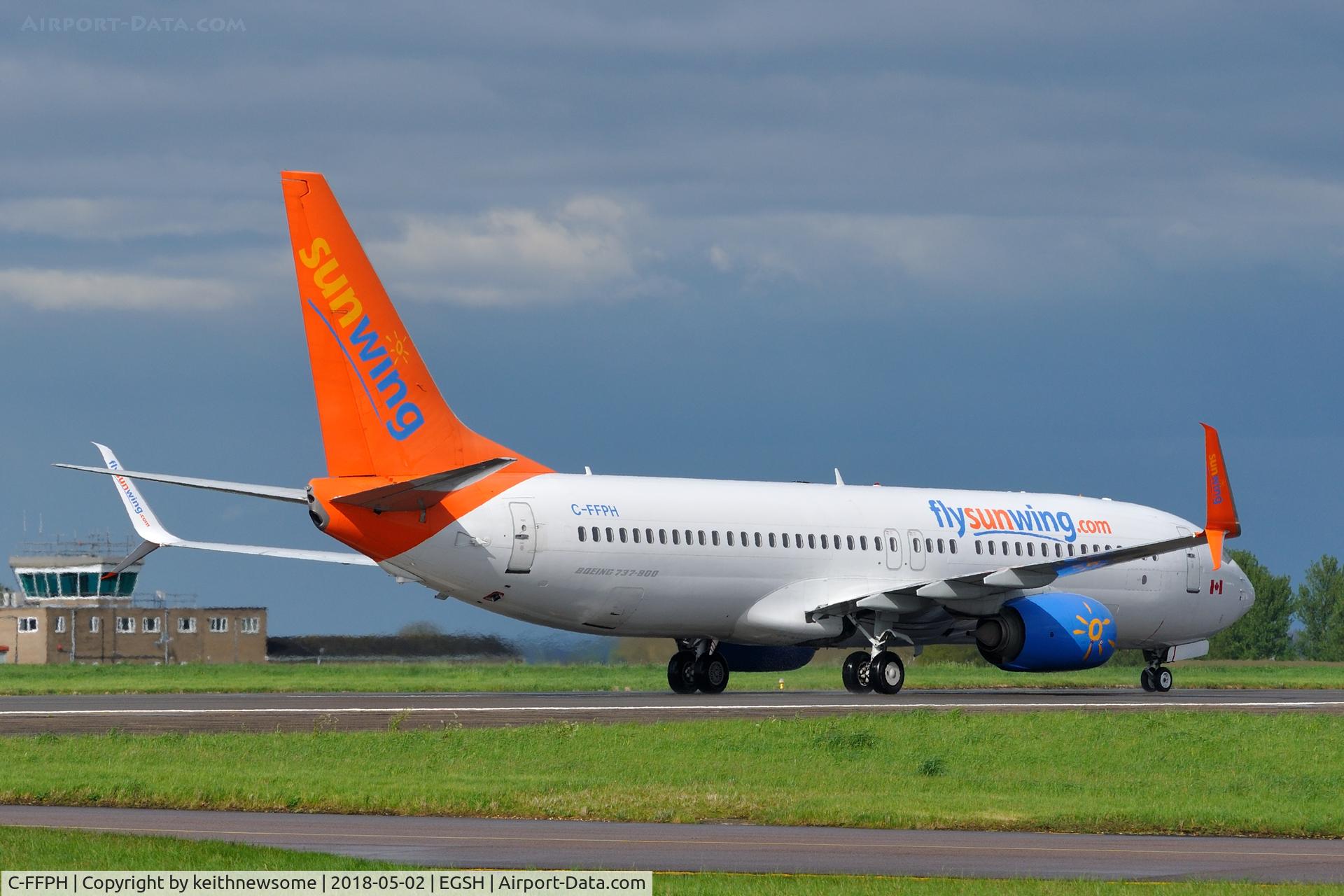 C-FFPH, 2014 Boeing 737-81D C/N 39440, Arriving from Rhodes.