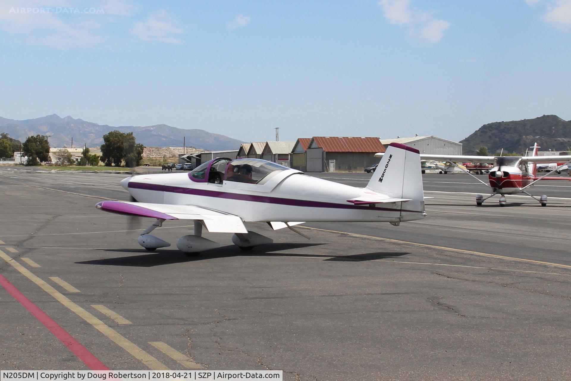 N205DM, 1999 Vans RV-6A C/N 60205, 1999 McMullen VANs RV-6A, Lycoming O&VO-360 180 Hp, taxi turn