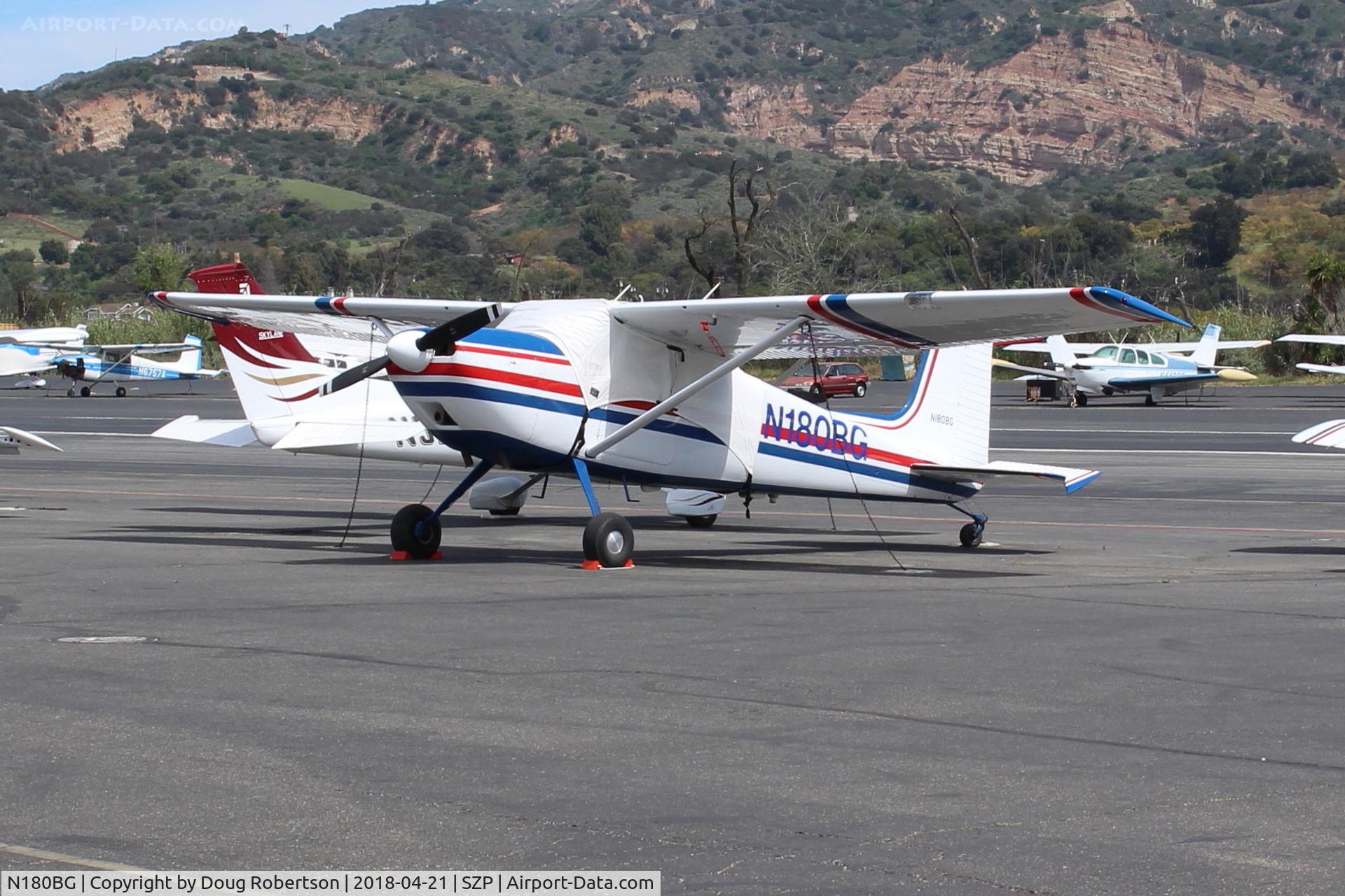 N180BG, 1955 Cessna 180 C/N 31372, 1955 Cessna 180, Continental O-470-R 230 Hp, on Transient Ramp