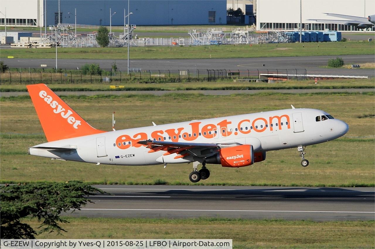 G-EZEW, 2004 Airbus A319-111 C/N 2300, Airbus A319-111, Landing rwy 14R, Toulouse-Blagnac Airport (LFBO-TLS)