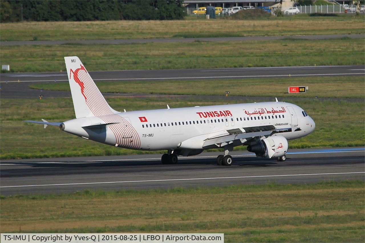 TS-IMU, 2013 Airbus A320-214 C/N 5474, Airbus A320-214, Reverse thrust landing rwy 14R, Toulouse-Blagnac airport (LFBO-TLS)