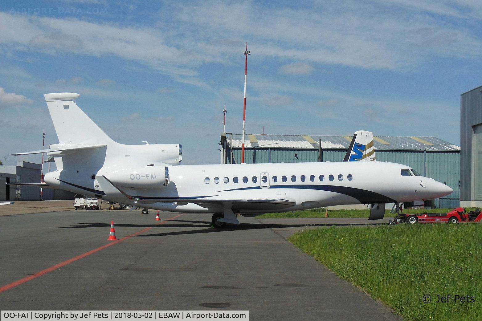 OO-FAI, 2017 Dassault Falcon 8X C/N 436, At Antwerp Airport.