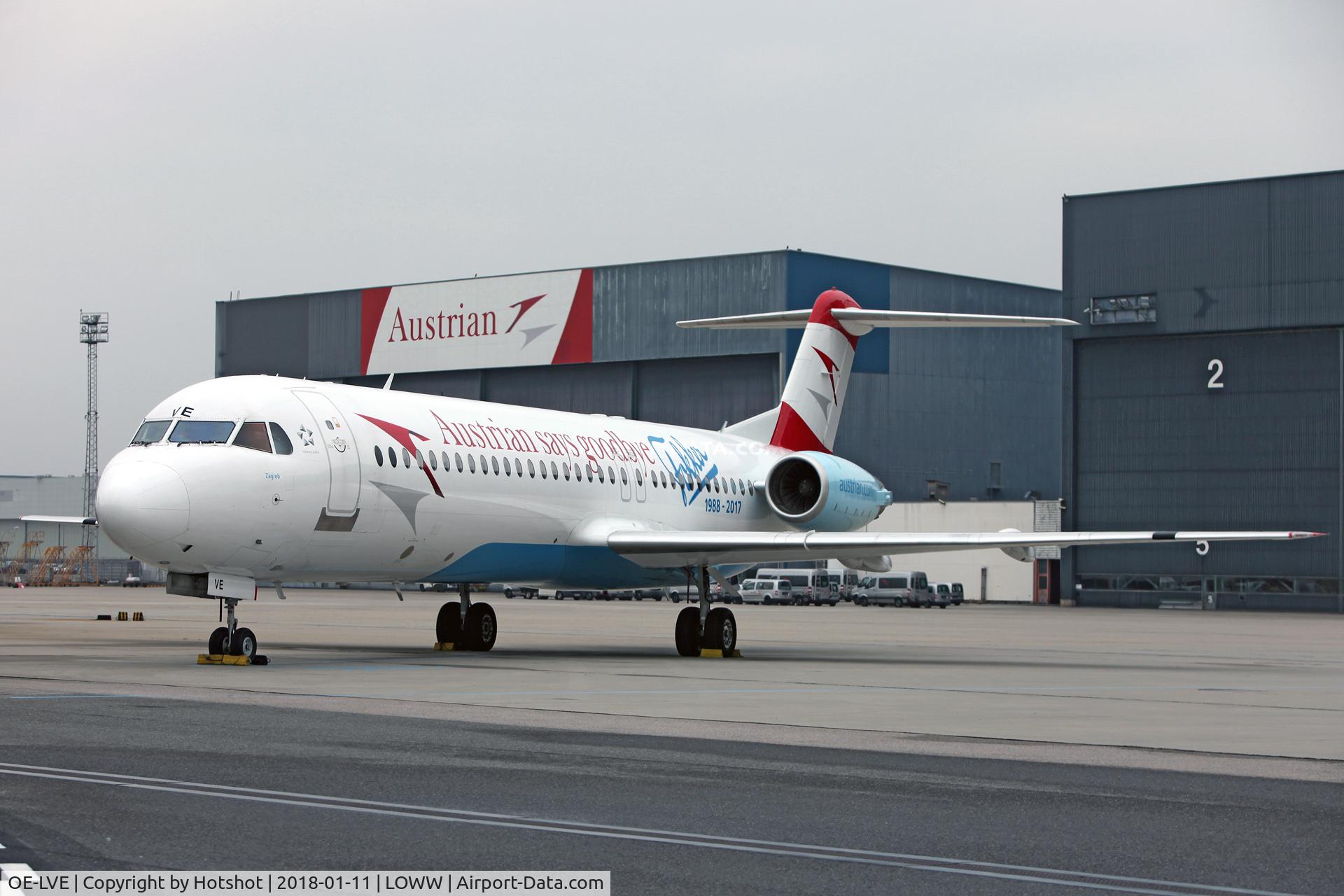 OE-LVE, 1994 Fokker 100 (F-28-0100) C/N 11499, Austrian says goodbye to Fokker