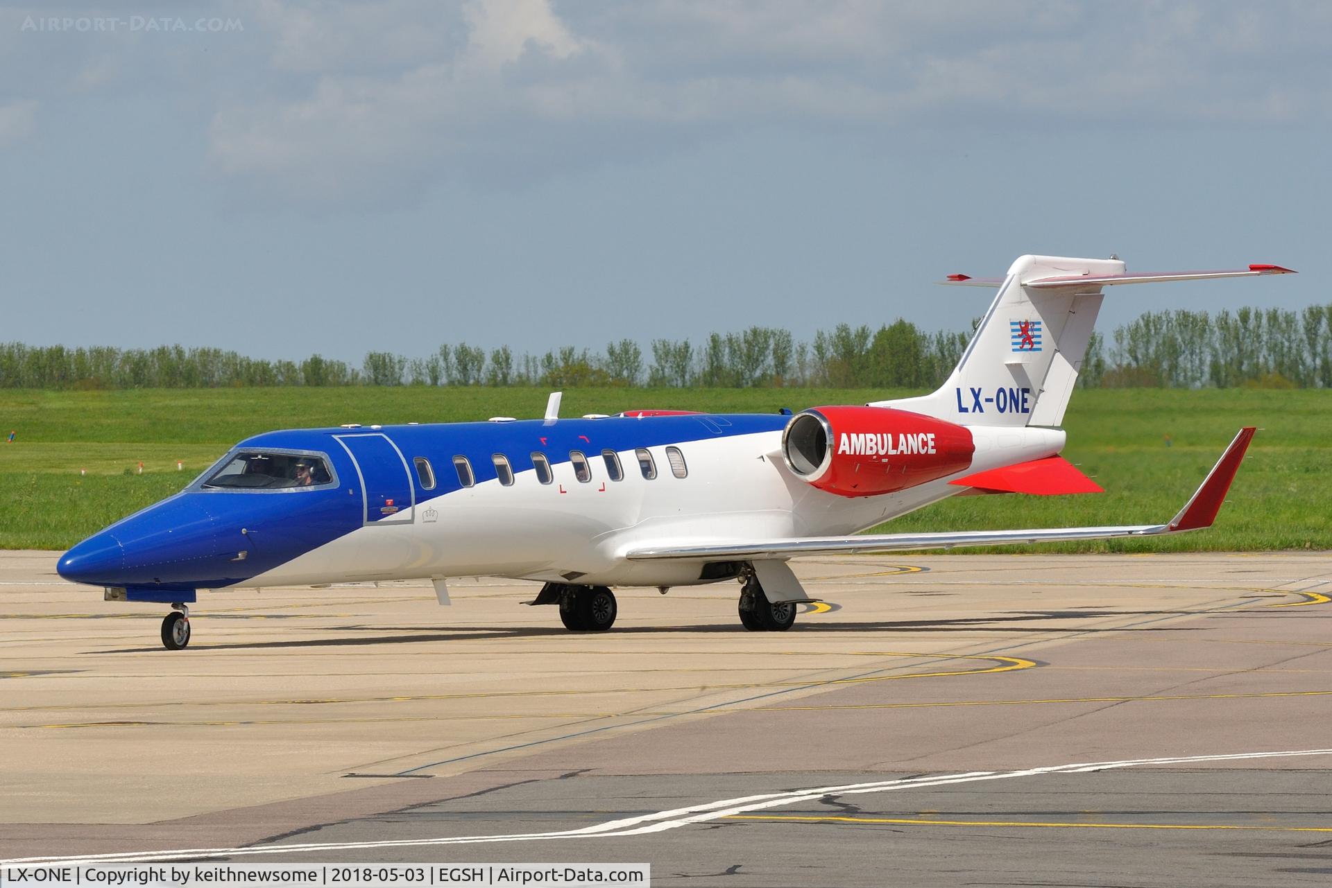 LX-ONE, 2007 Learjet 45 C/N 45-342, Arriving from Athens.
