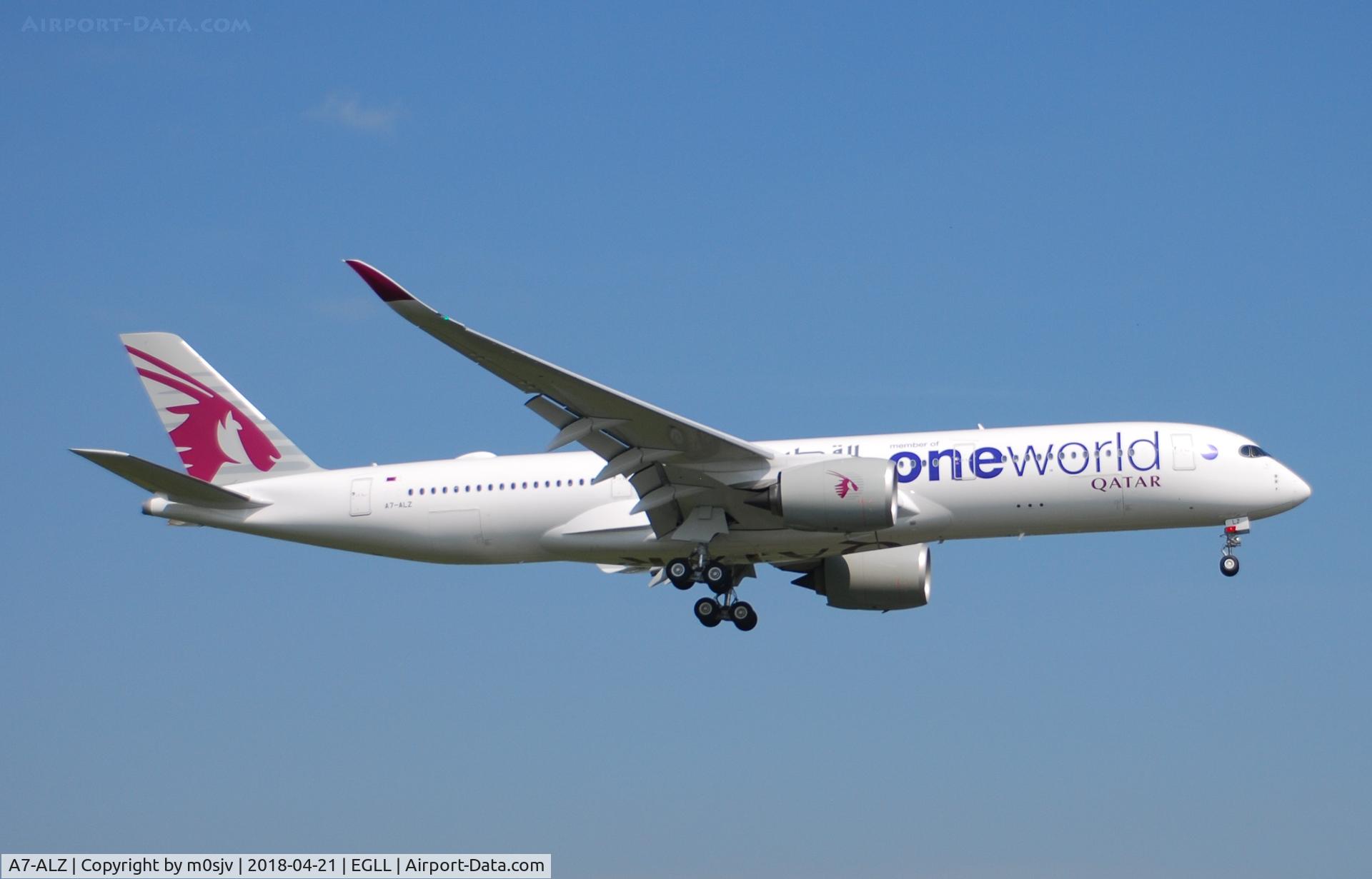 A7-ALZ, 2018 Airbus A350-941 C/N 143, Taken from the threshold of 29L