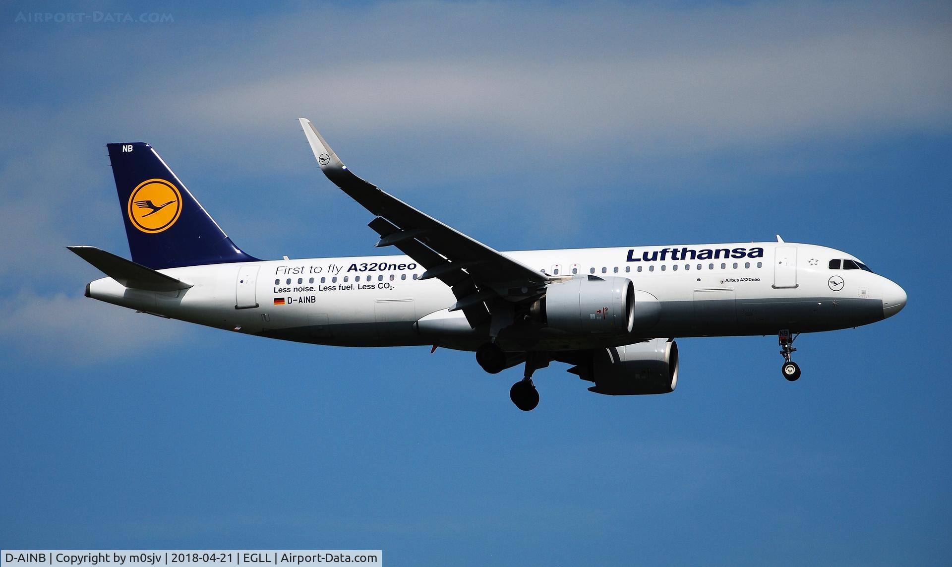 D-AINB, 2016 Airbus A320-271N C/N 6864, Taken from the threshold of 29L