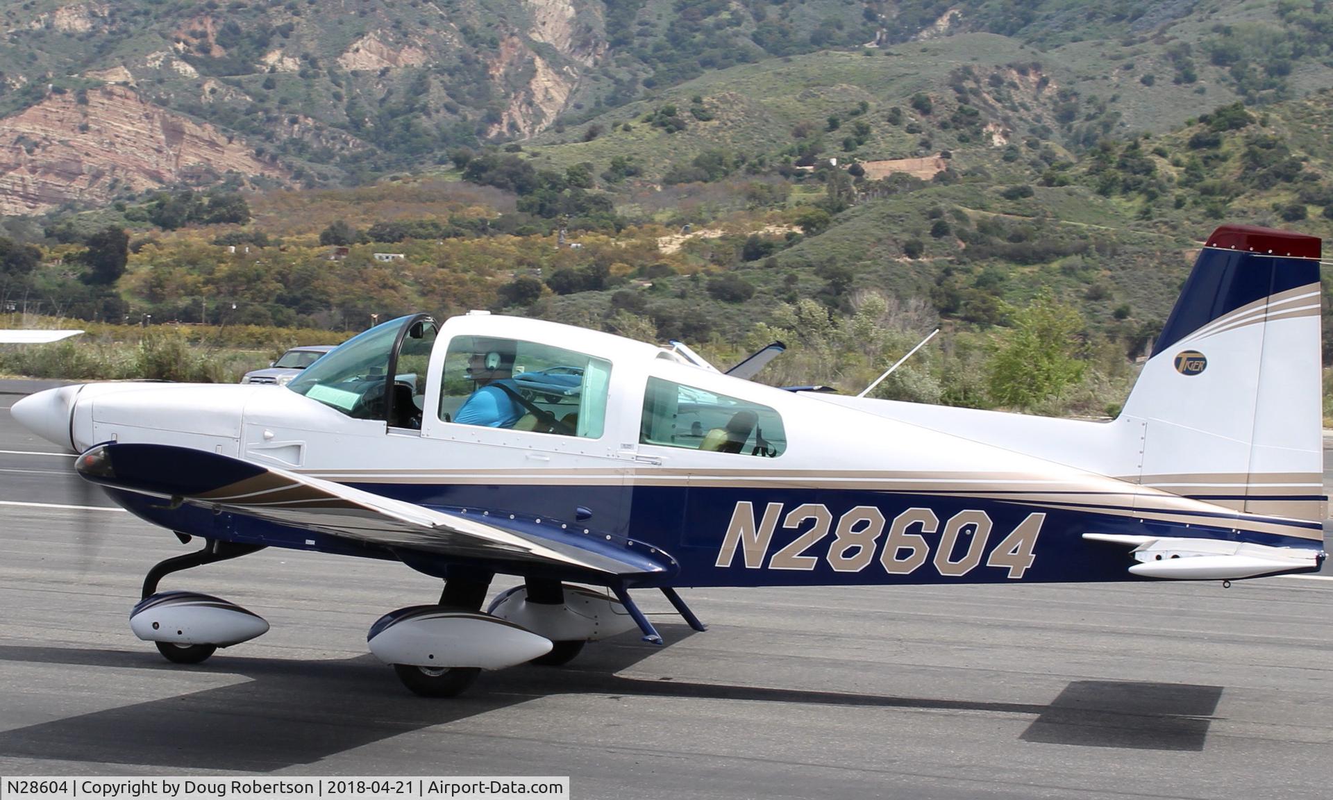 N28604, 1978 Grumman American AA-5B Tiger C/N AA5B0701, 1978 Grumman American AA-5B TIGER, Lycoming O&VO-360 180 Hp, taxi back