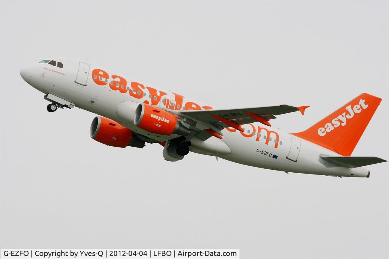 G-EZFO, 2009 Airbus A319-111 C/N 4080, Airbus A319-111, Take off rwy 32L, Toulouse-Blagnac airport (LFBO-TLS)